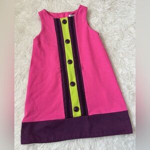 Vintage Y2K Vibes Girls Hartstrings Bright Colorblock Dress
